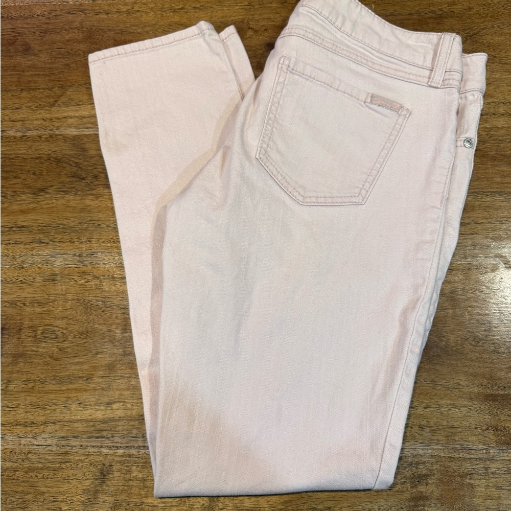 Seven7 Women's Soft Pink Skinny Leg Jeans